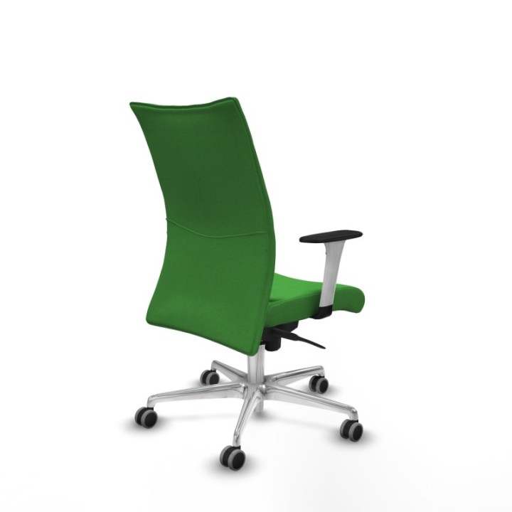 Albacete confidente sincro bali verde brazos 1D blancos base aluminio ruedas 65mm engomadas