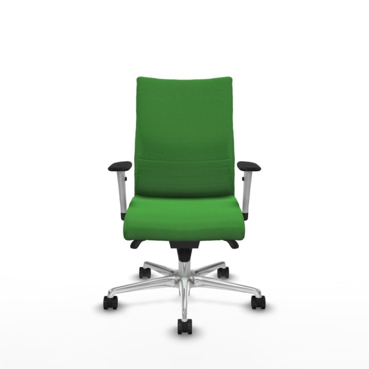 Albacete confidente sincro bali verde brazos 1D blancos base aluminio ruedas 65 mm nailon