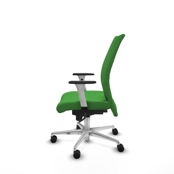 Albacete confidente sincro bali verde brazos 1D blancos base aluminio ruedas 65 mm nailon