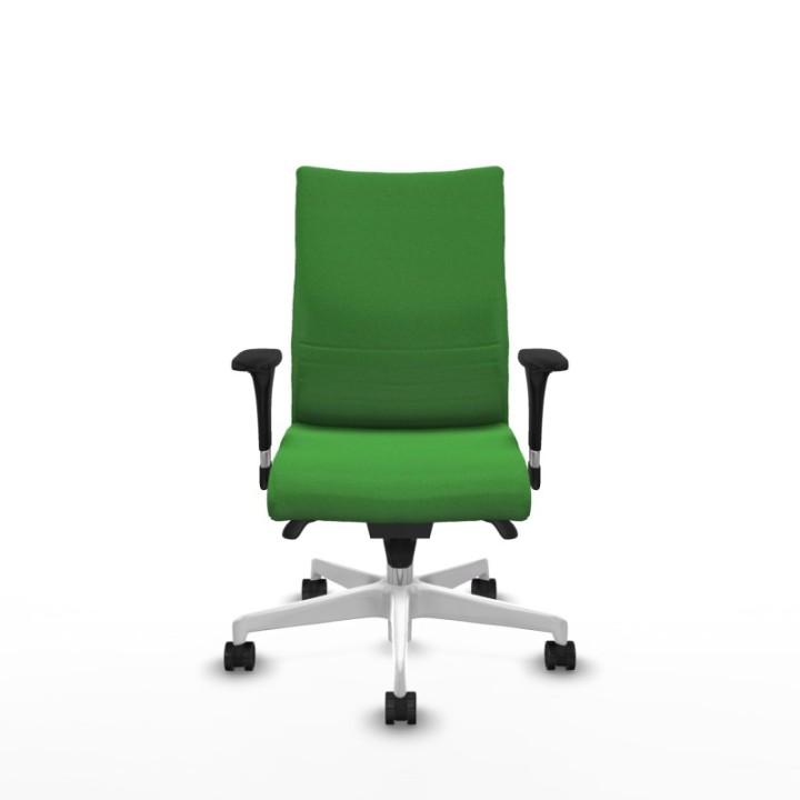 Albacete confidente sincro bali verde brazos 1D base blanca ruedas 65 mm nailon