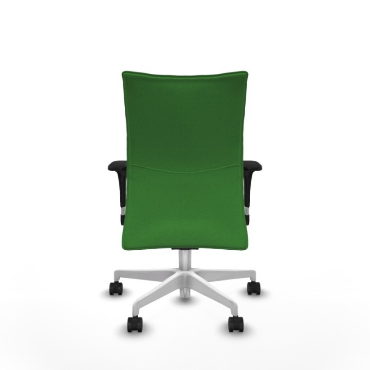 Albacete confidente sincro bali verde brazos 1D base blanca ruedas 65 mm nailon