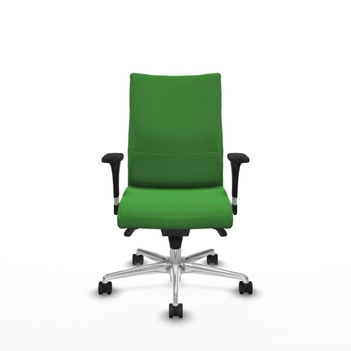 Albacete confidente sincro bali verde brazos 1D base aluminio ruedas 65 mm nailon