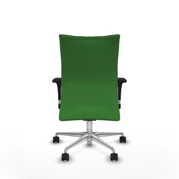 Albacete confidente sincro bali verde brazos 1D base aluminio ruedas 65 mm nailon