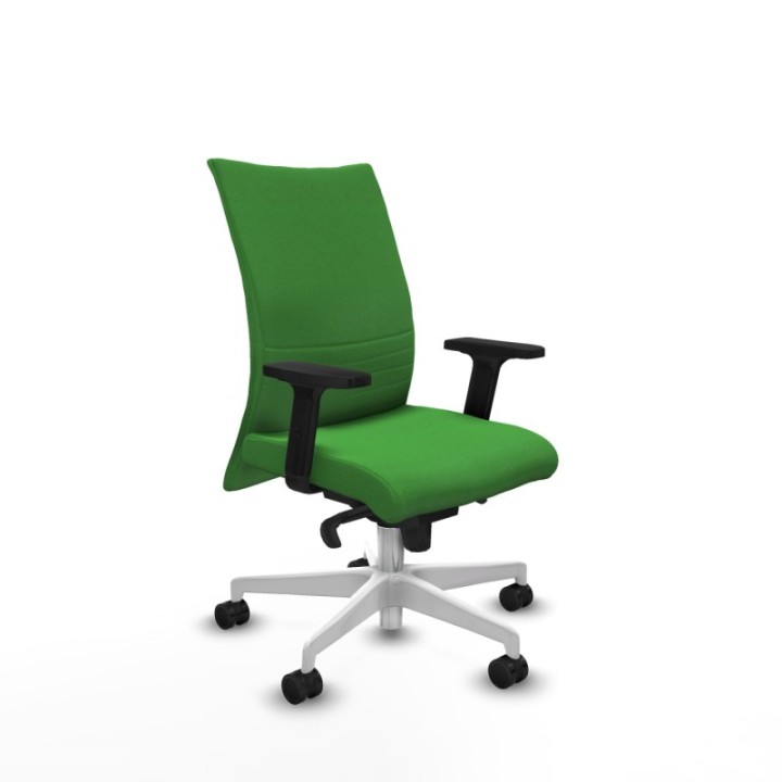 Albacete confidente sincro bali verde brazos 2D base blanca ruedas 65 mm nailon