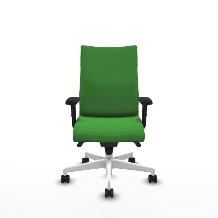 Albacete confidente sincro bali verde brazos 2D base blanca ruedas 65 mm nailon