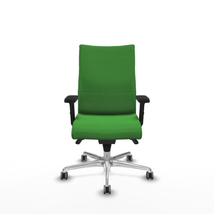 Albacete confidente sincro bali verde brazos 2D base aluminio ruedas 65mm engomadas