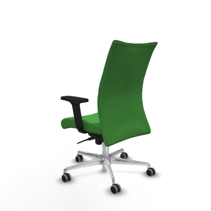 Albacete confidente sincro bali verde brazos 2D base aluminio ruedas 65mm engomadas