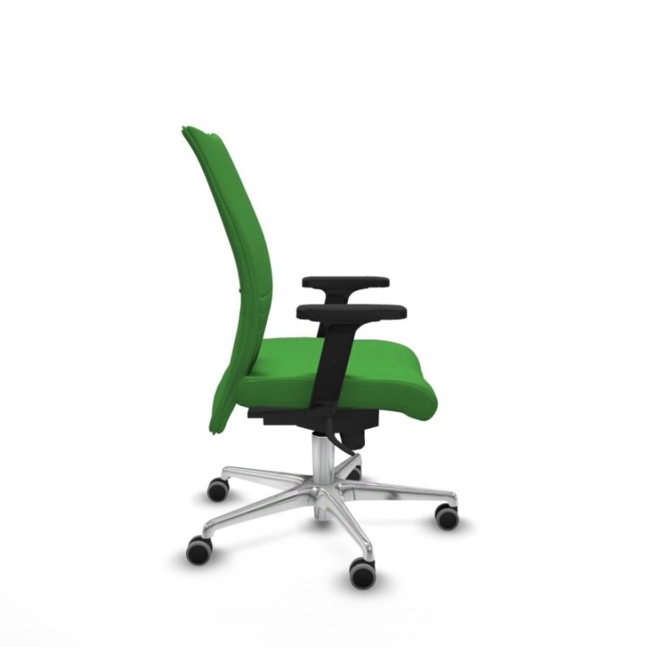 Albacete confidente sincro bali verde brazos 2D base aluminio ruedas 65mm engomadas