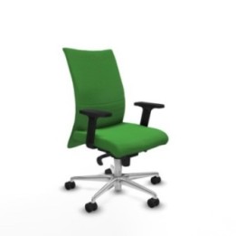 Albacete confidente sincro bali verde brazos 2D base aluminio ruedas 65 mm nailon