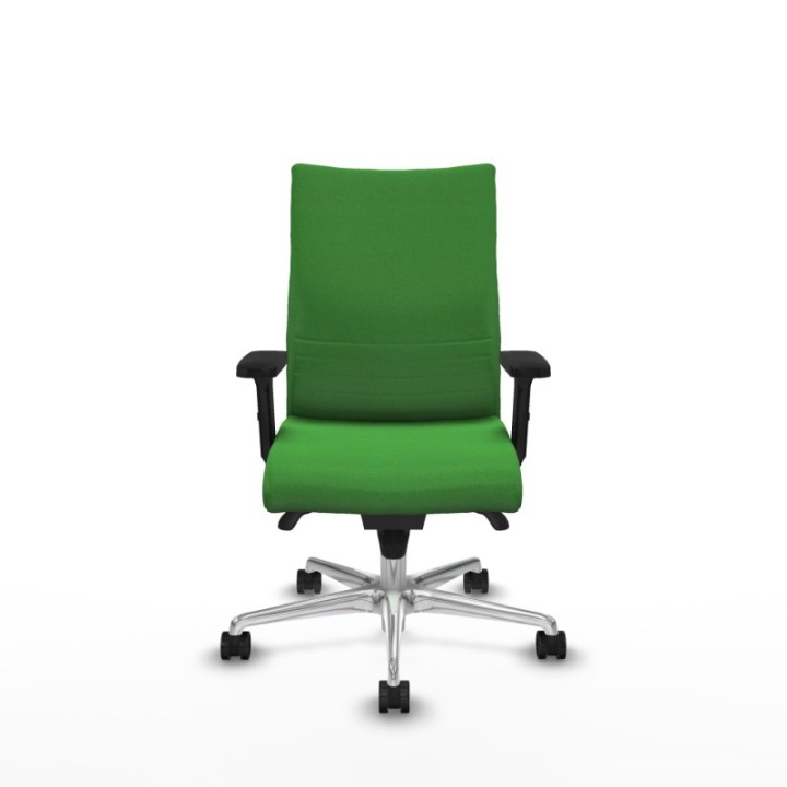 Albacete confidente sincro bali verde brazos 2D base aluminio ruedas 65 mm nailon