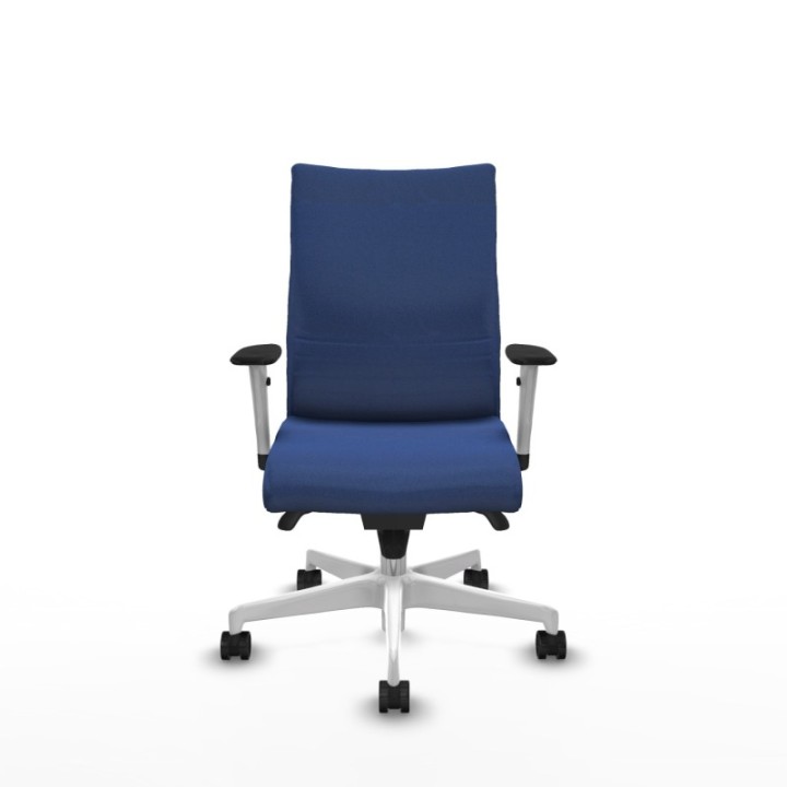 Albacete confidente sincro bali azul marino brazos 1D blancos base blanca ruedas 65 mm nailon