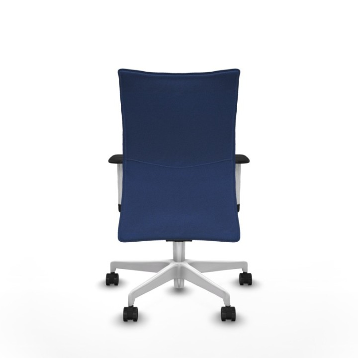 Albacete confidente sincro bali azul marino brazos 1D blancos base blanca ruedas 65 mm nailon