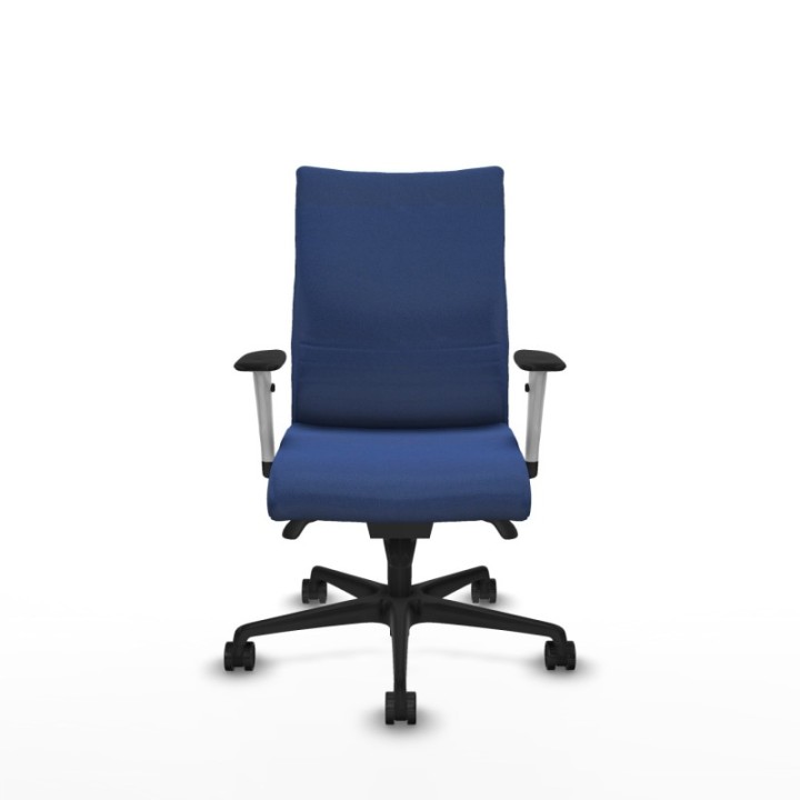 Albacete confidente sincro bali azul marino brazos 1D blancos base nailon ruedas 65 mm nailon