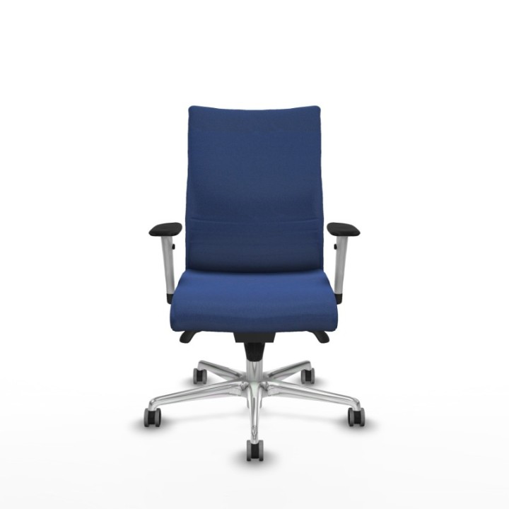 Albacete confidente sincro bali azul marino brazos 1D blancos base aluminio ruedas 65mm engomadas