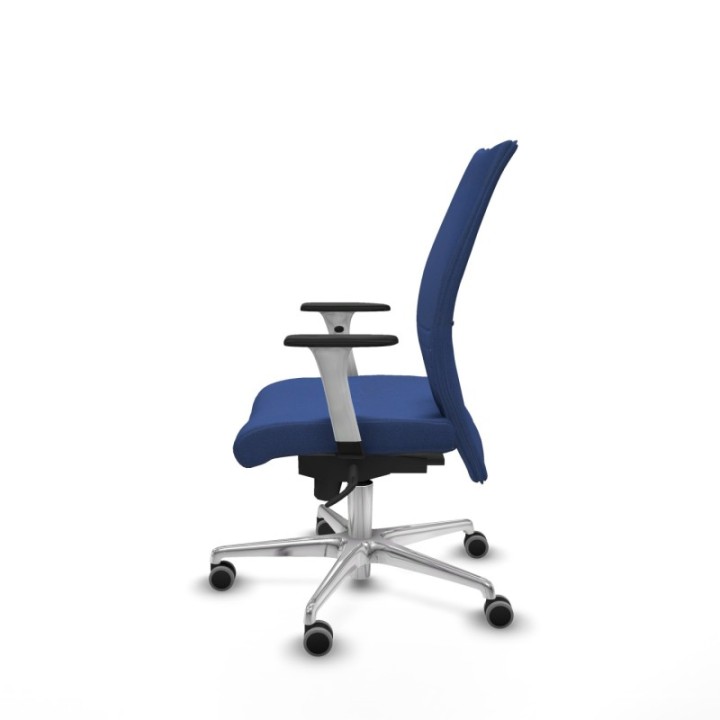 Albacete confidente sincro bali azul marino brazos 1D blancos base aluminio ruedas 65mm engomadas