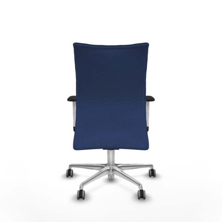 Albacete confidente sincro bali azul marino brazos 1D blancos base aluminio ruedas 65mm engomadas