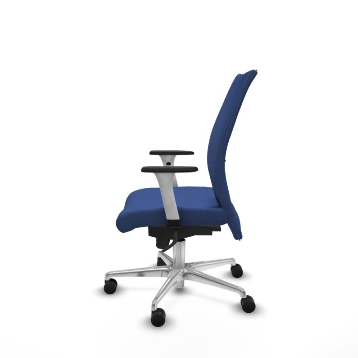 Albacete confidente sincro bali azul marino brazos 1D blancos base aluminio ruedas 65 mm nailon