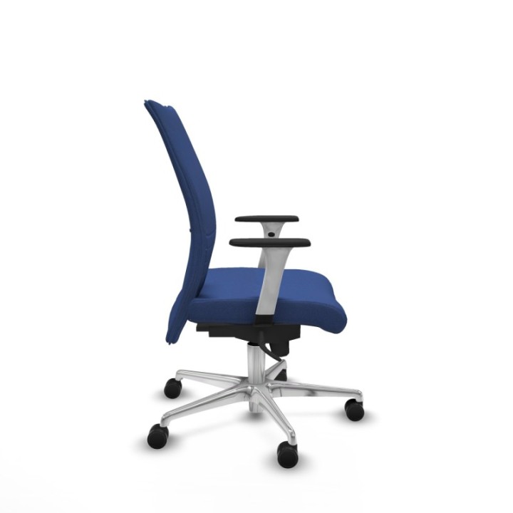 Albacete confidente sincro bali azul marino brazos 1D blancos base aluminio ruedas 65 mm nailon