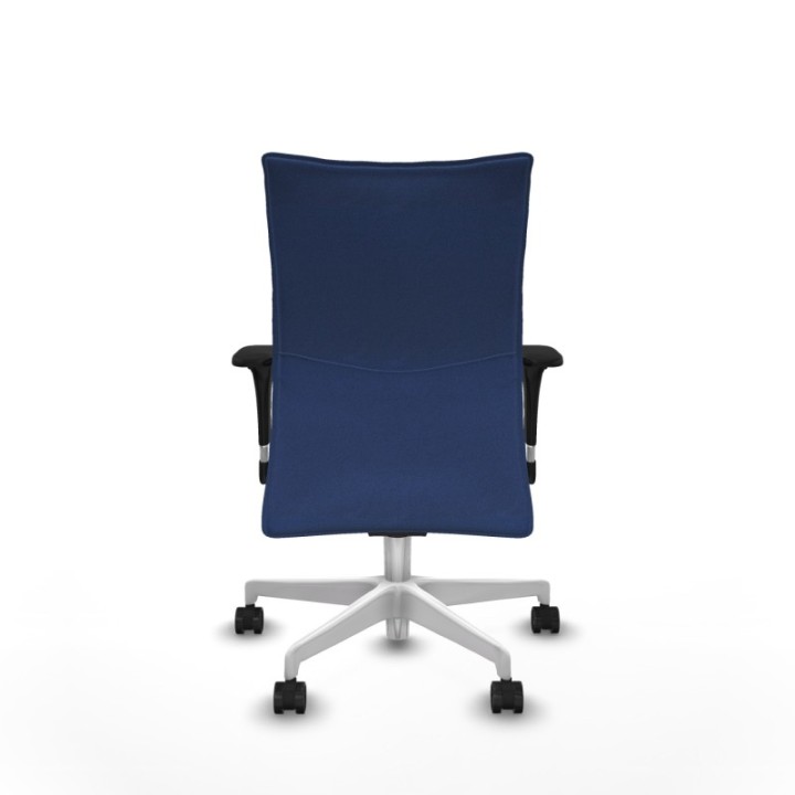 Albacete confidente sincro bali azul marino brazos 1D base blanca ruedas 65 mm nailon