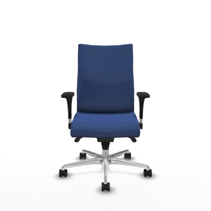 Albacete confidente sincro bali azul marino brazos 1D base aluminio ruedas 65 mm nailon