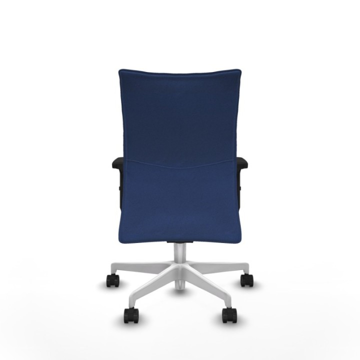 Albacete confidente sincro bali azul marino brazos 2D base blanca ruedas 65 mm nailon