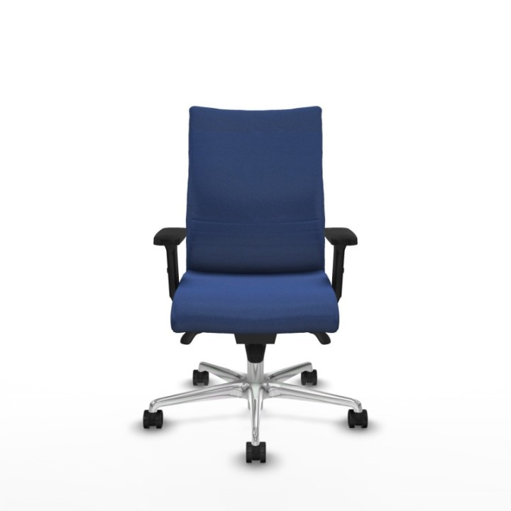 Albacete confidente sincro bali azul marino brazos 2D base aluminio ruedas 65 mm nailon