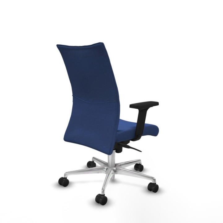 Albacete confidente sincro bali azul marino brazos 2D base aluminio ruedas 65 mm nailon