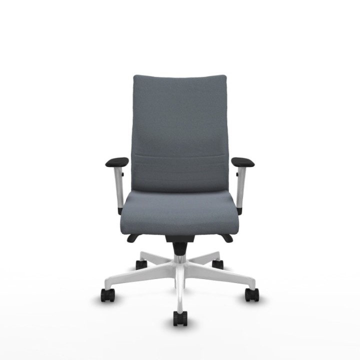 Albacete confidente sincro bali gris brazos 1D blancos base blanca ruedas 65 mm nailon