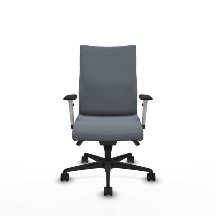 Albacete confidente sincro bali gris brazos 1D blancos base nailon ruedas 65 mm nailon