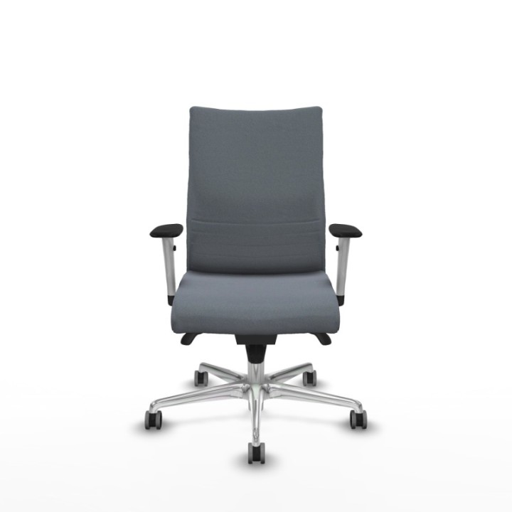 Albacete confidente sincro bali gris brazos 1D blancos base aluminio ruedas 65mm engomadas