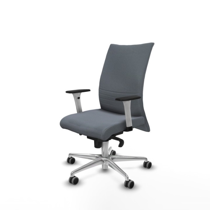 Albacete confidente sincro bali gris brazos 1D blancos base aluminio ruedas 65mm engomadas