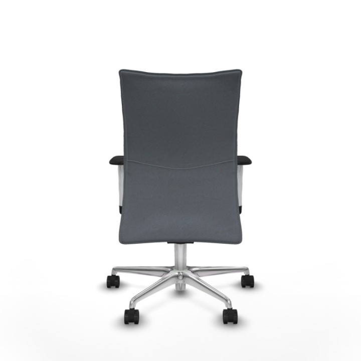 Albacete confidente sincro bali gris brazos 1D blancos base aluminio ruedas 65 mm nailon