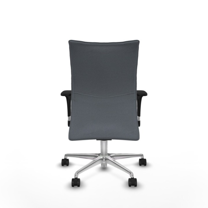 Albacete confidente sincro bali gris brazos 1D base aluminio ruedas 65 mm nailon