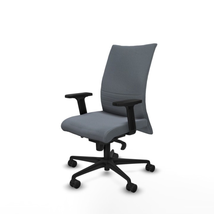 Albacete confidente sincro bali gris brazos 2D base nailon ruedas 65 mm nailon