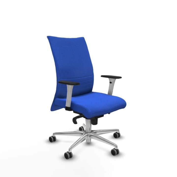 Albacete confidente sincro bali azul brazos 1D blancos base aluminio ruedas 65mm engomadas