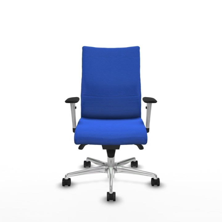 Albacete confidente sincro bali azul brazos 1D blancos base aluminio ruedas 65 mm nailon