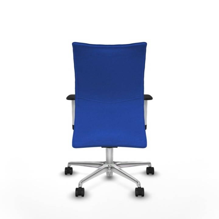 Albacete confidente sincro bali azul brazos 1D blancos base aluminio ruedas 65 mm nailon