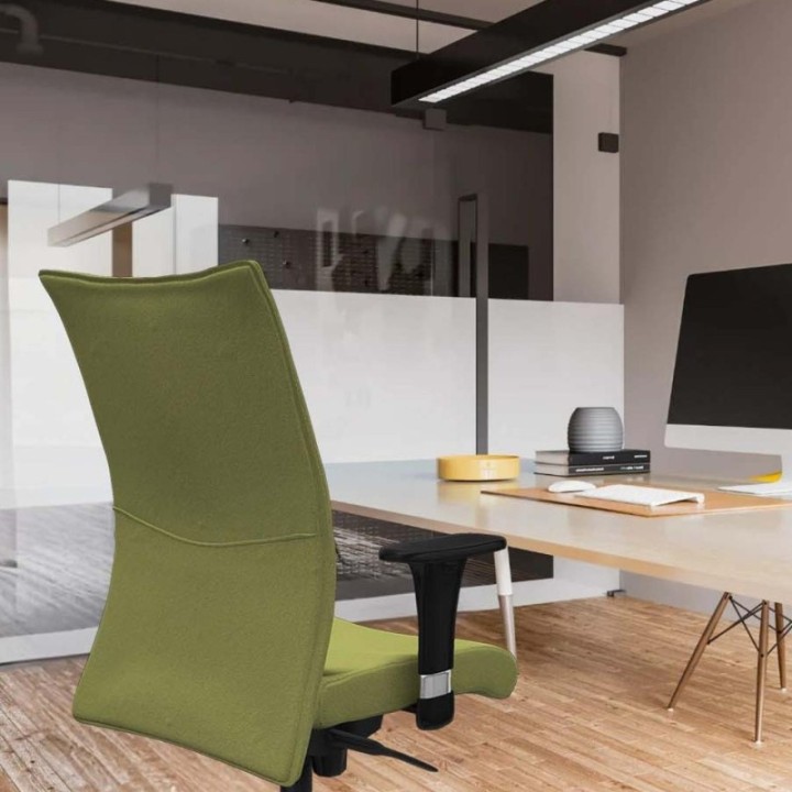 Albacete confidente sincro bali azul brazos 1D base nailon ruedas 65 mm nailon