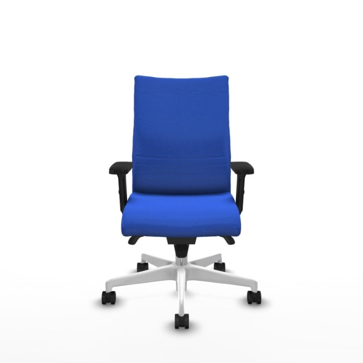 Albacete confidente sincro bali azul brazos 2D base blanca ruedas 65 mm nailon