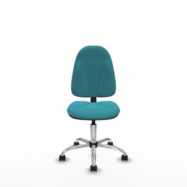 Algarra CP bali turquesa  base cromada ruedas autofrenantes 50mm