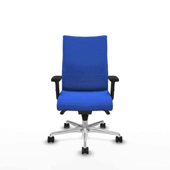 Albacete confidente sincro bali azul brazos 2D base aluminio ruedas 65 mm nailon