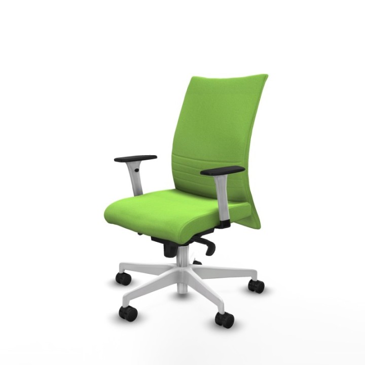 Albacete confidente sincro bali pistacho brazos 1D blancos base blanca ruedas 65 mm nailon