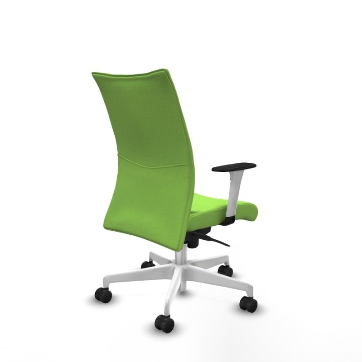 Albacete confidente sincro bali pistacho brazos 1D blancos base blanca ruedas 65 mm nailon