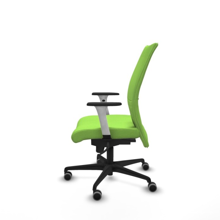 Albacete confidente sincro bali pistacho brazos 1D blancos base nailon ruedas 65mm engomadas