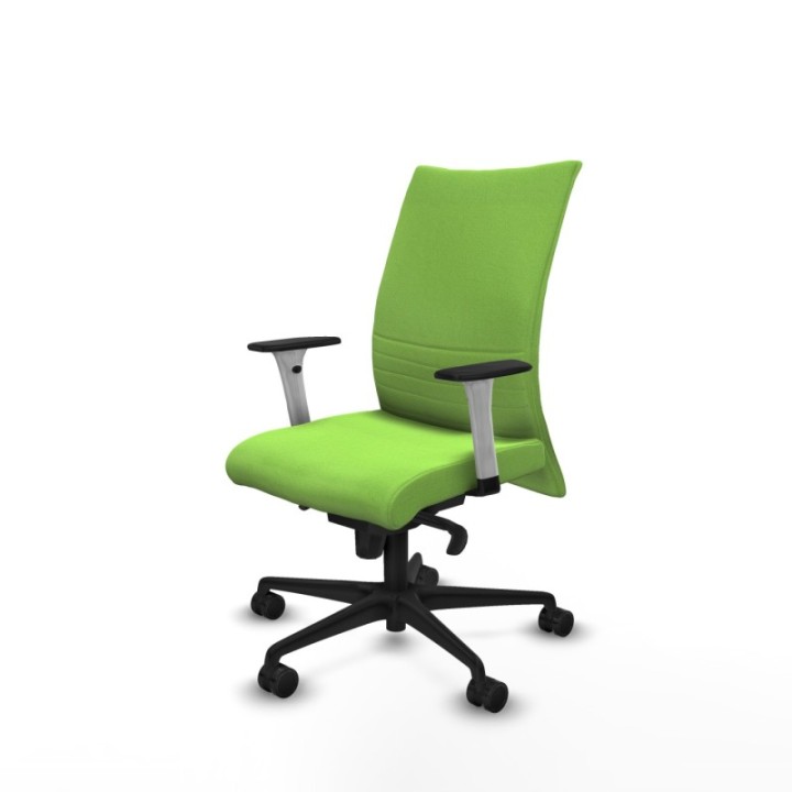 Albacete confidente sincro bali pistacho brazos 1D blancos base nailon ruedas 65 mm nailon