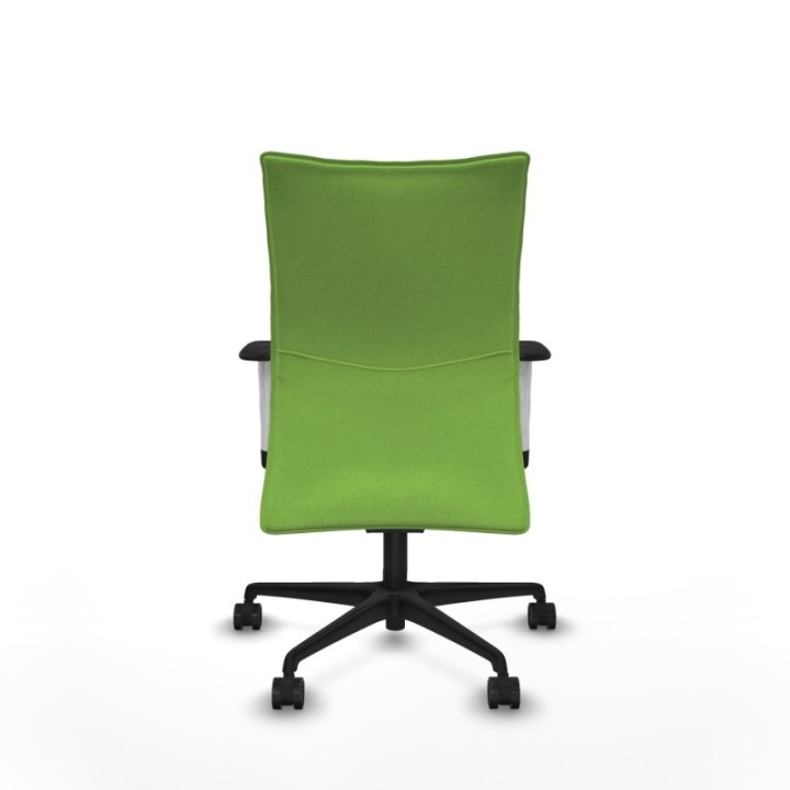 Albacete confidente sincro bali pistacho brazos 1D blancos base nailon ruedas 65 mm nailon