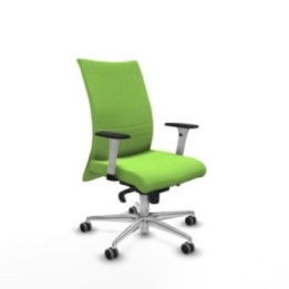 Albacete confidente sincro bali pistacho brazos 1D blancos base aluminio ruedas 65mm engomadas