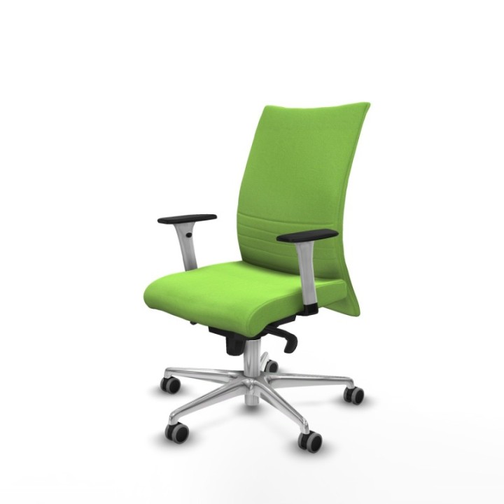 Albacete confidente sincro bali pistacho brazos 1D blancos base aluminio ruedas 65mm engomadas