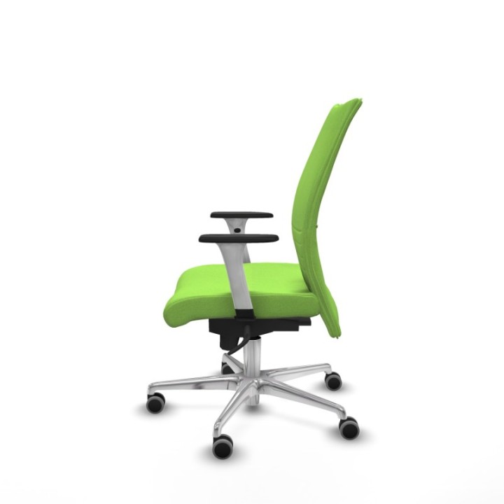 Albacete confidente sincro bali pistacho brazos 1D blancos base aluminio ruedas 65mm engomadas