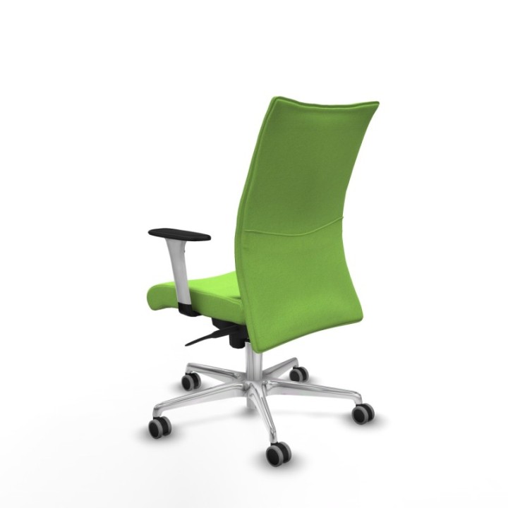 Albacete confidente sincro bali pistacho brazos 1D blancos base aluminio ruedas 65mm engomadas